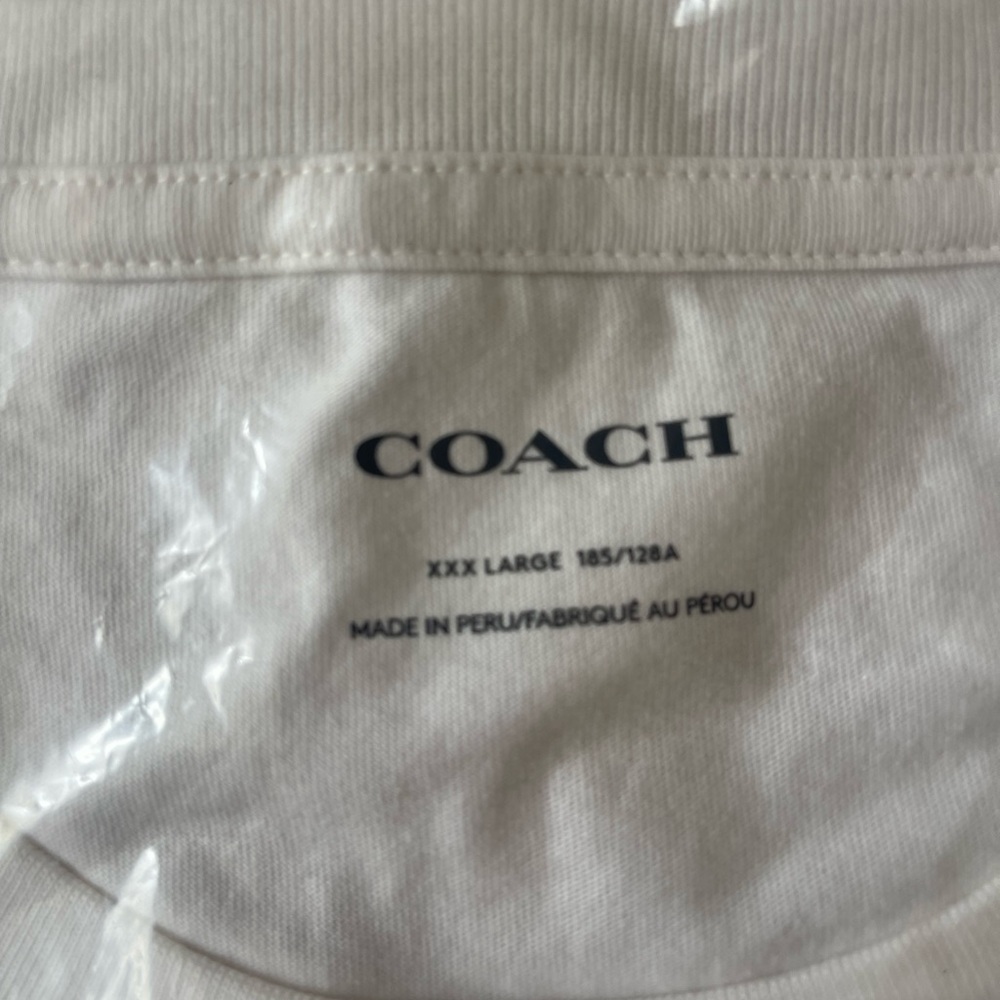 Coach Blue and White Short Sleeve Tee - Picture 3 of 4